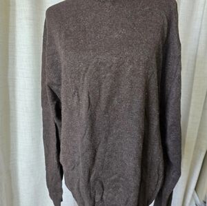 Vintage Women's‎ Large Brown Angora Cashmere Silk  Light Mock Methode Sweater